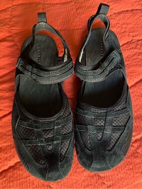 Merrell Black Mary Jane Hook-and-Loop Sport Shoes